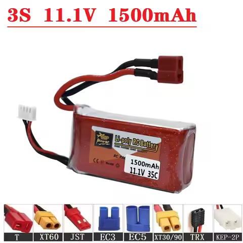 ZOP Power 11.1V 1500mAh Lipo Battery For RC Helicopter Toys Car Boats Drone Parts 3s battery 11.1v R