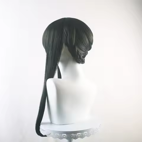 Synthetic Cosplay Wig for Covert Family Yor-Blair Inspired Updo Anime Costume Heat Resistant Fiber H