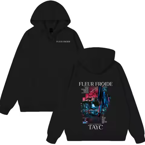 Rapper Tayc Fleur Froide Album Double Sided Print Men Women Hip Hop Hoodie Pop Music Winter Men's We