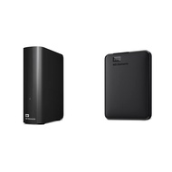 WD 6TB Elements Desktop Hard Drive HDD & 5TB Elements Portable External Hard Drive HDD, USB 3.0, Com
