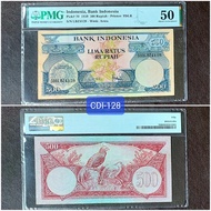 Uang Kuno 500 Rupiah Bunga 1959 PMG.50