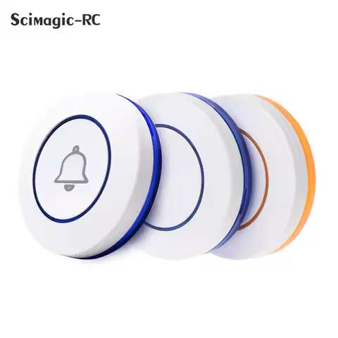 1 Button Round 3V 433Mhz Wireless Remote Control Switch , SOS Panic Button Doorbell EV1527 Chip Lear