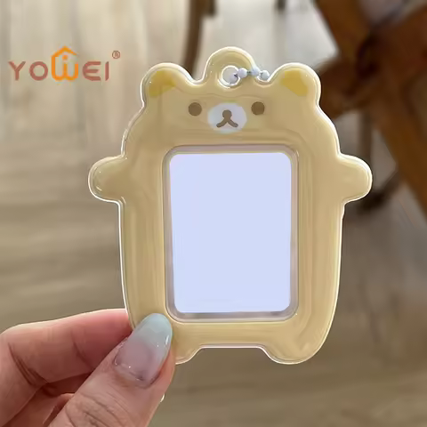Latest 1Pcs Lazybear Photocard Student Card Case Rilakkuma 2 Inch Photo Card Holder Idol Photo Prote