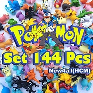 Bộ sưu tập mô hình đồ chơi Pokemon 144 chi tiết (bộ đủ không trùng nhau), màu sơn đẹp, ít lem màu, l