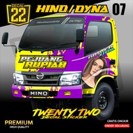 STIKER TRUK HINO /DECAL STIKER TRUK DYNA /STIKER MOBIL TRUK FULL KABIN DECAL STORE KODE 07