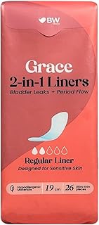 BW - Grace Regular Liners for Period Flow & Bladder Leaks (19cm, 26pcs/pack) (3 Packs Bundle)