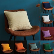 Throw Pillow Covers 18 x 18 Striped Velvet Corduroy Gray Couch Pillow Covers Decorative Pillows for 