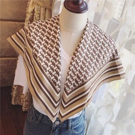 Khăn Bandana Vuông 90X90 Thanh Lịch In Chữ Bằng Lụa Chéo Thời Trang Chất Lượng Tốt Khăn Trùm Đầu Hồi
