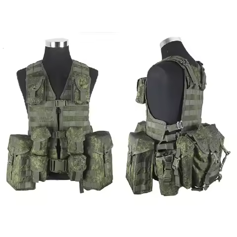 Russian 6SH117 PKM MOLLE Tactical Vest Outdoor Combat Gear Multi Functional Camo Vest