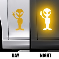 Reflective Car Stickers - for Car Night Driving Safety - Reflective, Personalized - Car Alien Strong Reflective Sticker