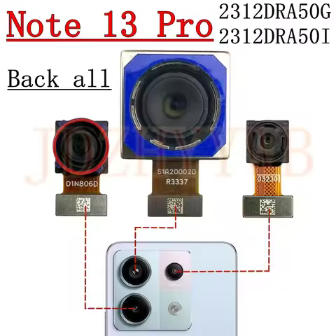 Front Rear Backside Camera For Xiaomi Redmi Note 13 Pro 5G 2312DRA50G Frontal Wide Back Facing Main 
