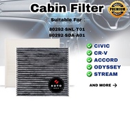 Cabin Filter Aircond filter Honda Civic FD FB Hybrid Accord SDA SNA TAO T2A Stream RN6 CRV Odyssey R