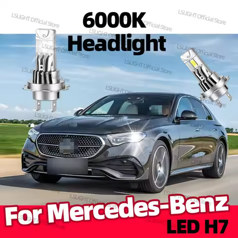 2x LED H7 Lamp Bulbs For Mercedes-Benz W168 W169 C204 C205 C215 C219 W212 W213 A B C CL CLA CLK E GL