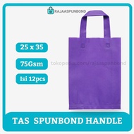 Goodie bag Spunbond Handle 25x35 Ungu Lusinan / Tas Spunbond Polos