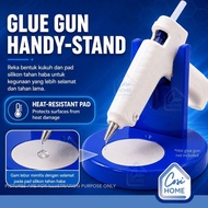 Glue Gun Handy Stand Pemegang Glue Gun Holder With Heat-Resistant Silicone Pad Portable Removable St
