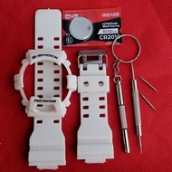 MATTE WHITE G8900 G-8900 GLS8900 GLS-8900 GR8900 GR-8900 STRAP AND BEZEL REPLACEMENT SET