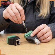 [MYTHIS] 2pcs RJ45 Female+ Male to Terminal 8 Pin, RJ45 Female + Male 8 Pin Screw Terminal Adapter, 