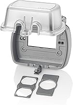 Leviton 5981-UCL While-in-Use Cover for GFCI/Decora Duplex and Single Outlet, Horizontal, Clear