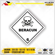 K3 Waste B3 Label Symbol Sticker Toxic Hazmat