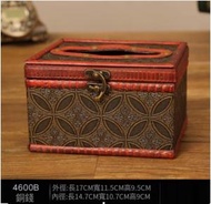 文記 - 復古木質商用抽紙盒子餐巾紙盒（銅錢-短款）#M144044051