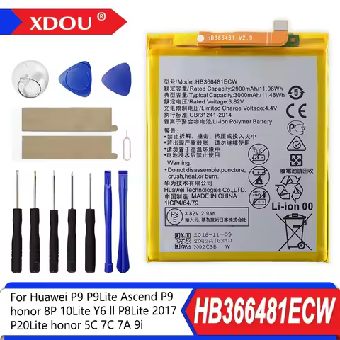 Brand-New HB366481ECW For Huawei p9 /p9 lite/ honor 8/ p10 lite/ y6 II/ p8 lite 2017/ p20 lite /hono