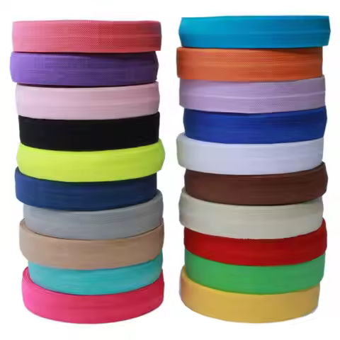 10 Yards Fold Over Elastic 5/8'' 15mm Stretch Foldover FOE Elastics Ribbon by The Yard for Headbands