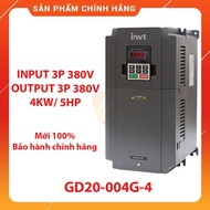 Inverter in 3 Phase 380VAC to 3 Phase 380V, capacity 4kw - 5.5HP, GD20-004G-4