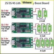THISEPH Boost Module 18650 Type-C To 8.4V 12.6V 16.8V Li-Ion Charger Lithium Battery Charging