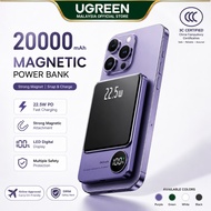 UGREEN 20000mAh Qi2 Magnetic Powerbank Wireless Fast Charging Magsafe 15W Lightweight USB Type-C 22.