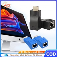 1Pair HDMI To RJ45 Extender ABS HDMI-Compatible Extender 1-30m RJ45 Via Cat5e/6 Lan Extender Cable