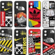 Oppo A17 A60 A38 A3 A3X A5 PRO A79 A98 A18 A77S A57 Case Cool Brand Motif Flexible Material