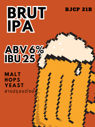 ชุดทำเบียร์ 20L  BRUT IPA  5%