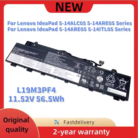New L19M3PF4 L19M3PF3 Laptop Battery For Lenovo IdeaPad 5-14ALC05 14ARE05 14ITL05 Series L19C3PF3 L1