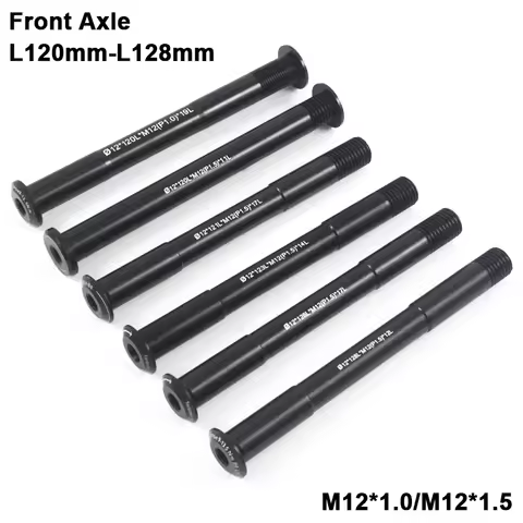 Bicycle Thru Axle Bike Quick Release Hubs Tube Shaft Skewers Front Axle L120 L121 L123 L126 L128 M12