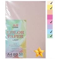 [KB PRODUCTS] COLOR PAPER LIGHT A4 80 GSM 50 SHEETS