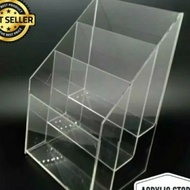Acrylic Brochure Holder A4 A5 3 Layers Premium Acrylic Flyer Holder
