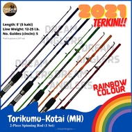Torikumu Kotai 2021 MH 5'0" (5 Feet) 12-25lb Solid 2-Piece Spinning Fishing Rod Joran Ikan