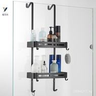 Shower Room Bathroom Wall-Mounted Space Aluminum Hanging Basket2Bathroom Storage Shelf Wall-Mounted 