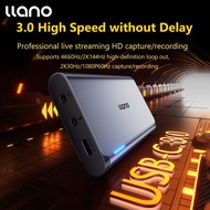 llano 4K60hz Audio Video Capture Card USB 3.0 HDMI Video Capture Device Full HD 1080P for Game Recor