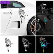 JAVIER Car Prayer Gesture Laser Sticker, Prayer Gesture Easy Install Prayer Gesture Decoration Stick