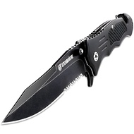 Steinbrucke Tactical Knife Pocket Knife Folding Stainless Steel 8Cr13Mov 3.4'' Blade, with Reversibl