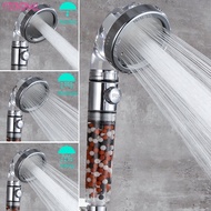 Shower Head 3 Functions Bath SPA Shower Head with On / Off Button High Pressure Anion Bath Head Water Saving Shower Yitongmall