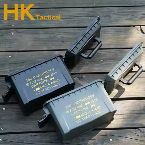 High Strength Protect Box PP Plastic Storage Rifle 5.56/7.62 Bullet Storage Case Tactical Lightweigh