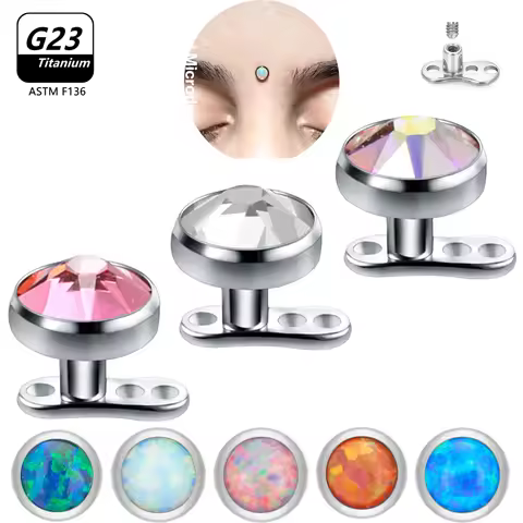 Titanium Internally Threaded Piercings Medusa Jewelry Piercing 16g G23 Anchor Surface Skin Diver Mic