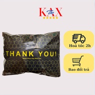 1 kg Túi gói hàng màu đen bóng chất lượng cao cấp size 28x42 in thank you The KAShop