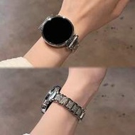 18มม. 20มม. 22มม. สายนาฬิกาโลหะคริสตัลพลอยเทียมแบบอสมมาตร - สายรัดเปลี่ยนแฟชั่นเหมาะสำหรับ Galaxy Wa