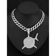 Special Offer Pendant 6ix9ine Same Style Large Shark Pendant Exaggerated Hip Hop Men Women Cuban Ful