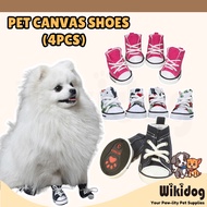 Pet Canvas Shoes (4pcs) Dog Sneakers Anti-Slip Paw Protector