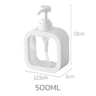 ขวดโลชั่น ขวดแชมพู ขวดเจลอาบน้ำ ขวดปั๊มสีขาว ถอดออกได้และรีฟิล 300/500ML