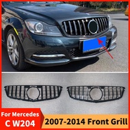 GT Style Front Bumper Grille Racing Grill For Mercedes W204 Benz C 2007 2008 2009 2010 2011 2012 201